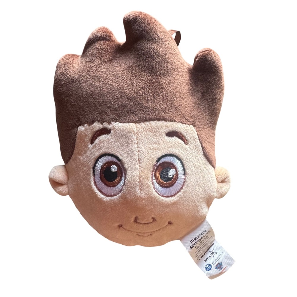 Paw Patrol Ryder Plush Head Hanging Toy Wyncor Spin‎ Master M14164 Brown Hair 5"